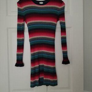 striped sweater dress